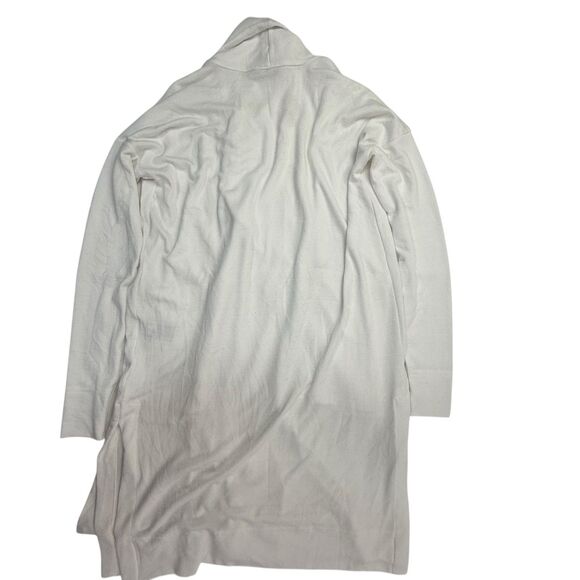 NEW Banana Republic Open Front Luxespun Cardigan Sweater Women XS White Longline - Picture 3 of 7